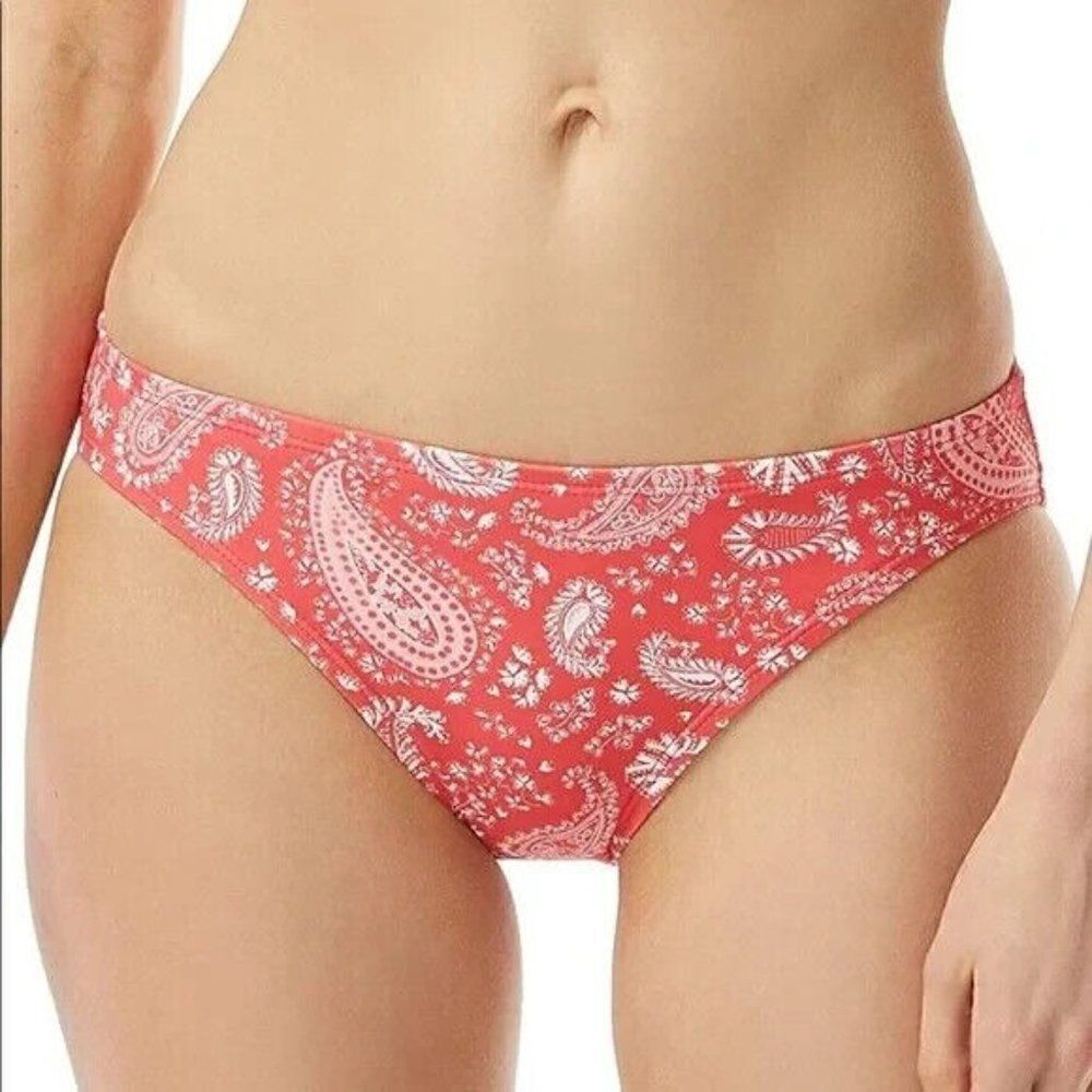 MICHAEL Michael Kors Red Geranium Bandana Classic Bikini Swim Bottom XS NWT